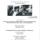 Invitation à la conversation autour de l&#039;œuvre de Jacques Richez. Centre Daily-Bul &amp; C° (La Louvière), le 20 novembre 2010